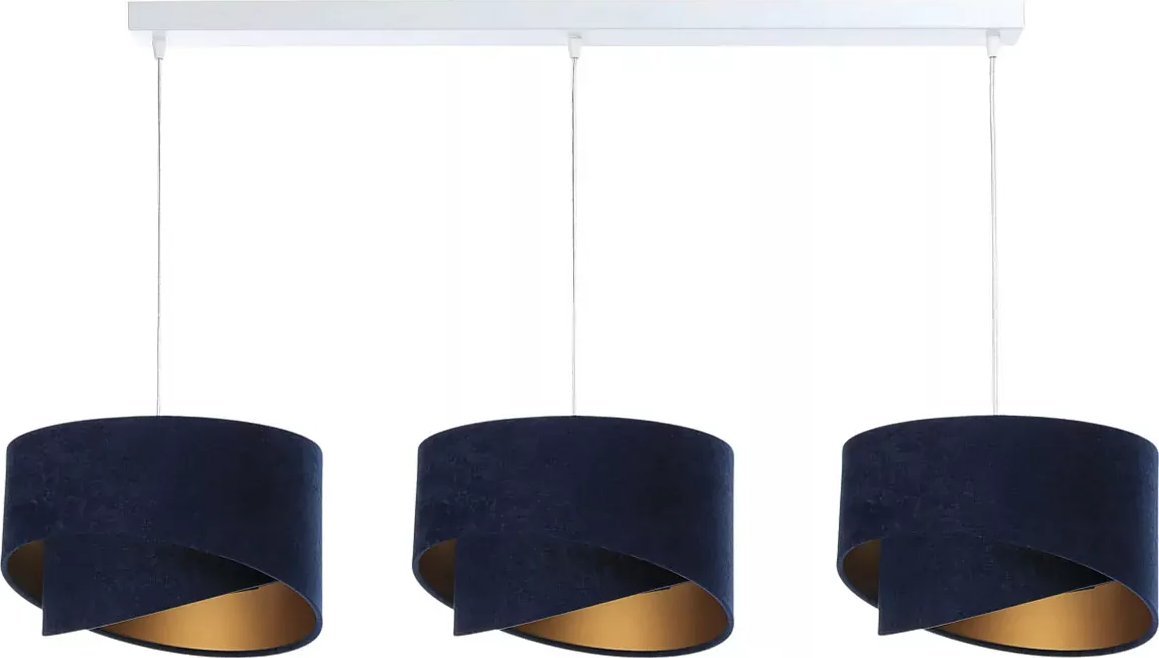 Lampa wisząca Lumes Granatowa lampa wisząca nad stół glamour - S510-Herva