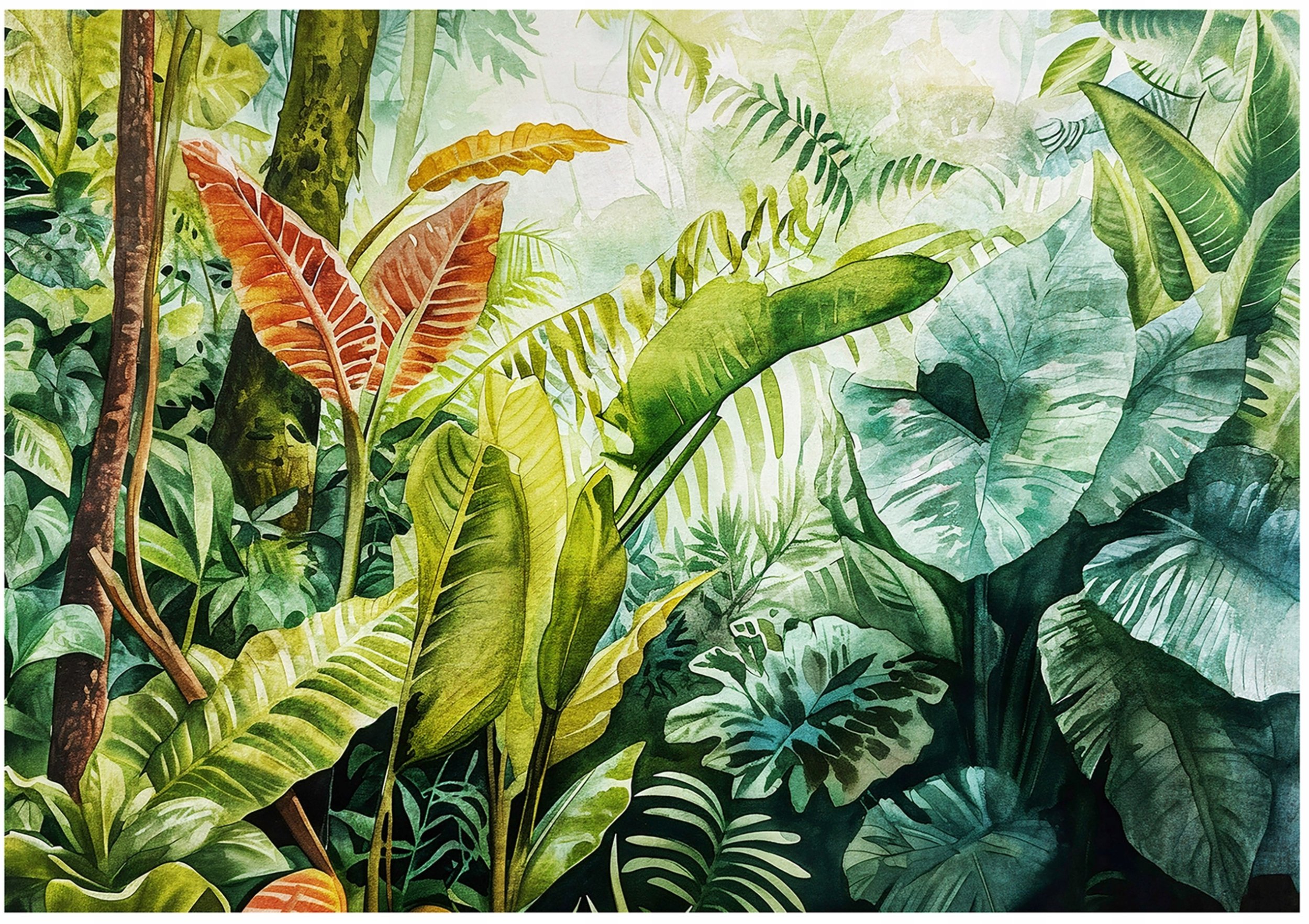 Fototapeta Na Flizelinie Dżugla Liście Do Sypialni Salonu 254x184