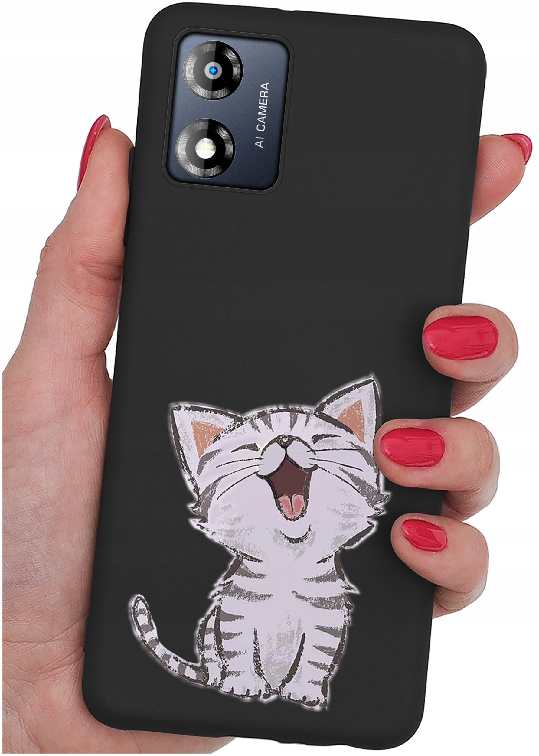 Etui do Motorola Moto E13 WZORY |SILIKONOWE MATT CASE + SZKŁO 9H