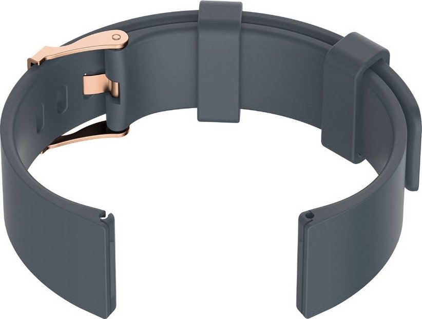 Pasek gumowy do zegarka U15 - szary/rosegold - 22mm