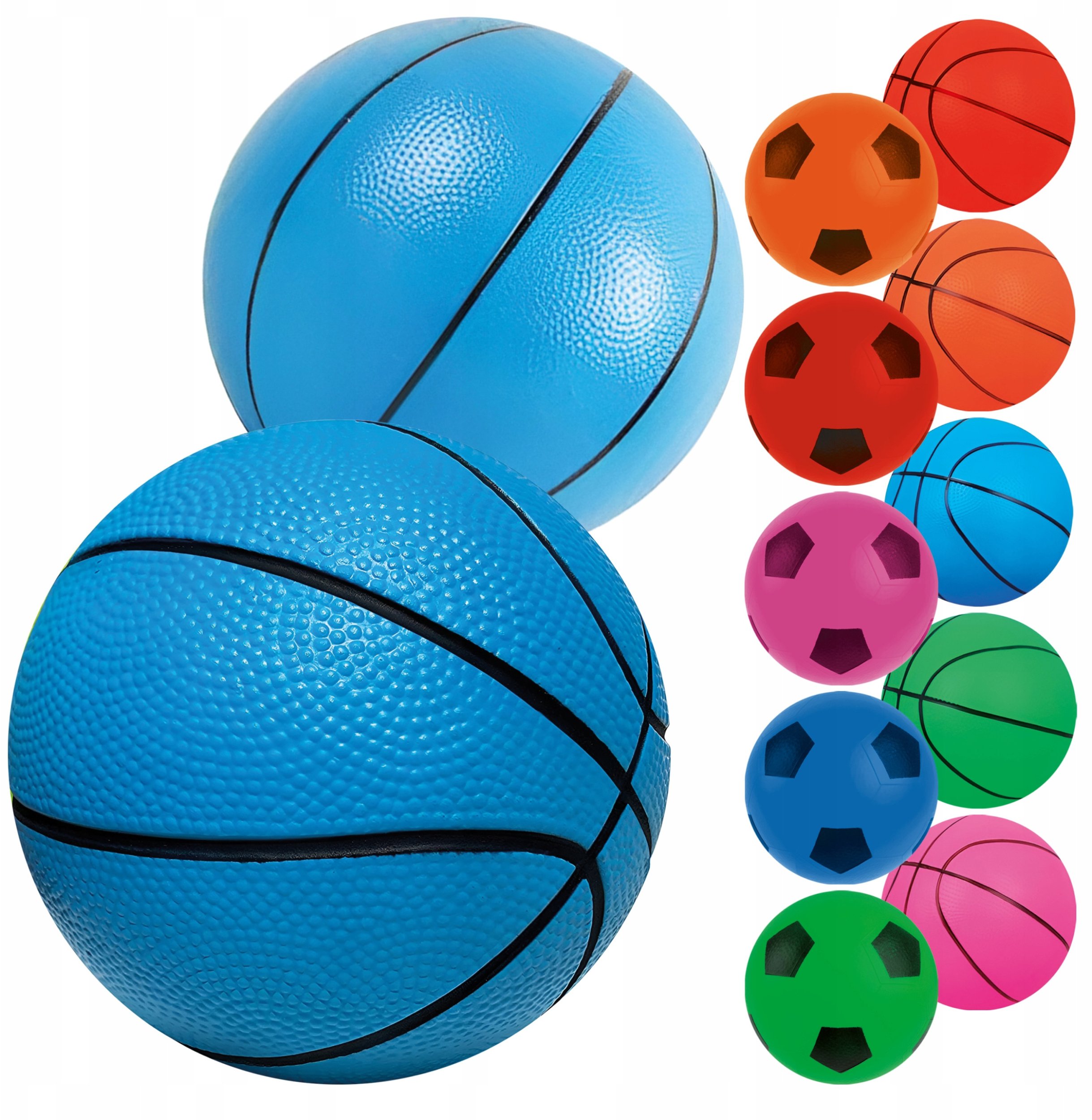 Piłka gumowa dla dzieci sport zabawa 18 cm mix kolorów