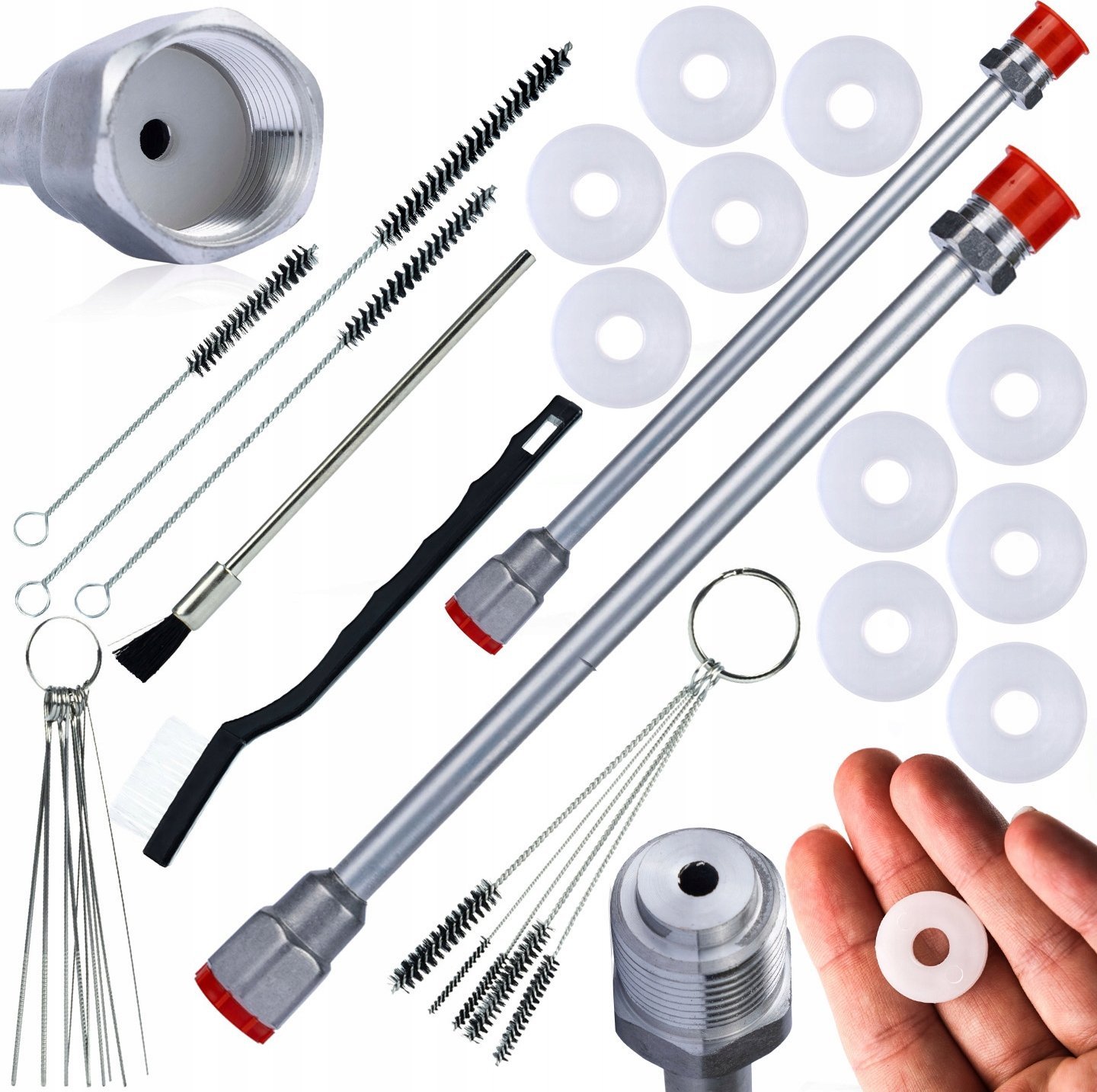 Rosfix Rosfix 2x Lanca do pistoletu malarskiego 30, 50cm + Zestaw czyszczący + 10x uszczelka