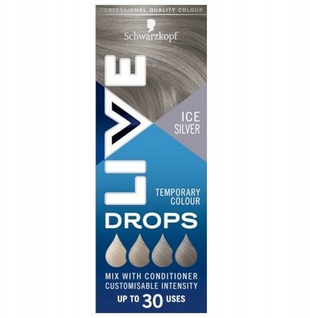 SCHWARZKOPF_Live Drops zmywalna farba do włosów Icy Silver 30ml