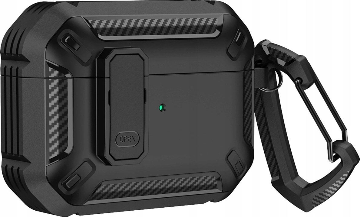 Hurtel Armour Airpods Case with hook - AirPods 4 black