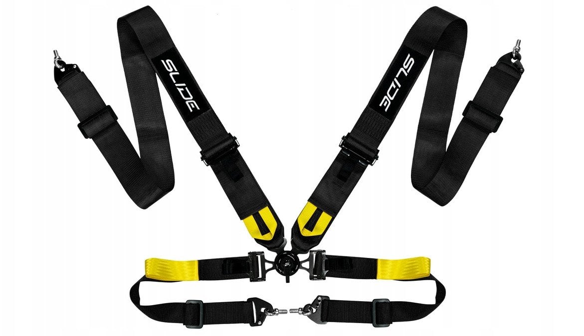 Pasy sportowe Slide V2 Quick Czarne 4P 3"