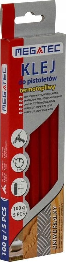Pistolet do kleju Megatec Klej termotopliwy uniwersalny TERMIK 200/11,2 mm, czerwony [100 g]