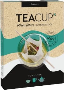 Finum Filtry do herbaty TeaCup 60 szt + bambusowy patyczek
