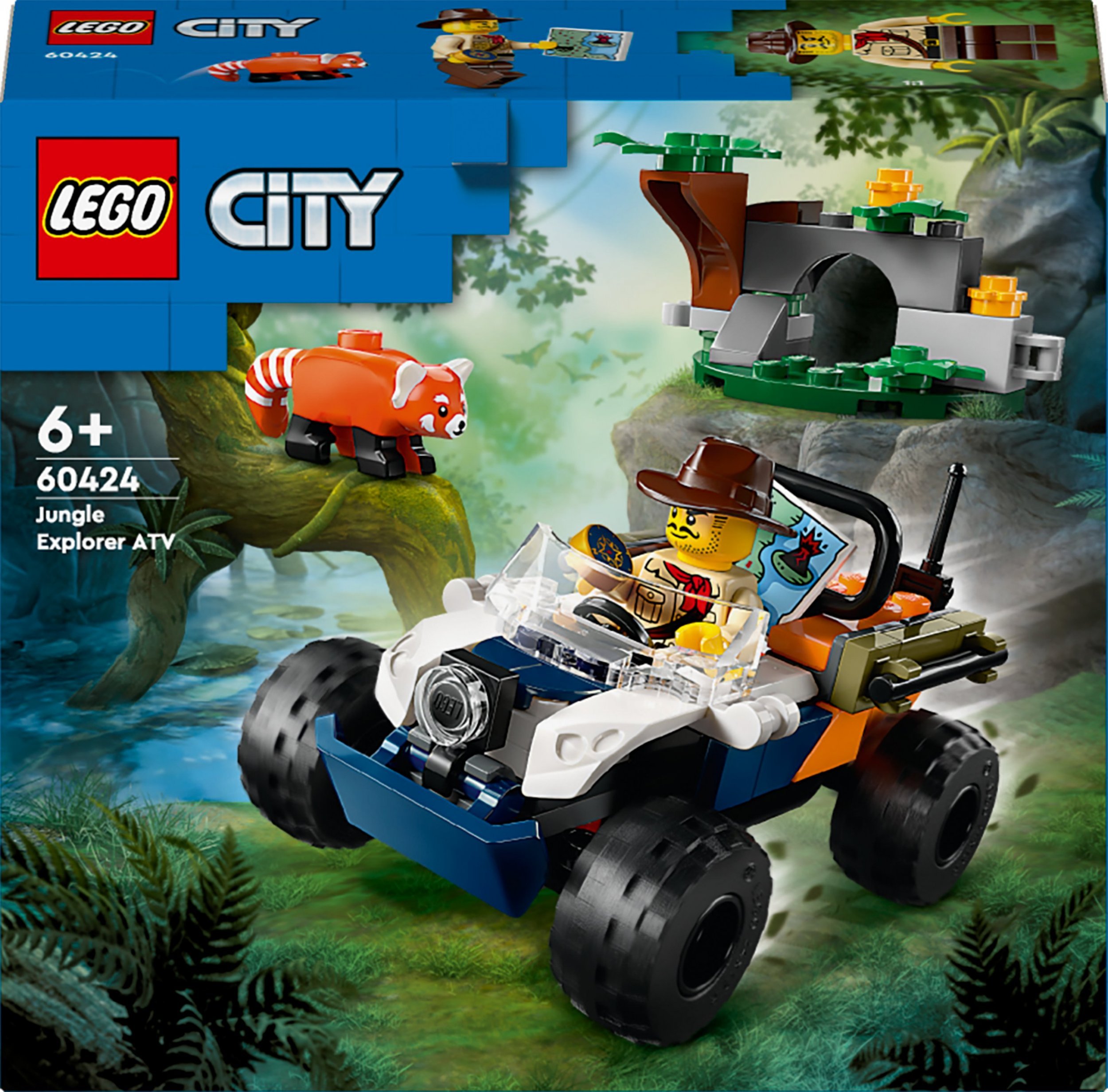 LEGO City Quad badacza dżungli z pandą czerwoną (60424)