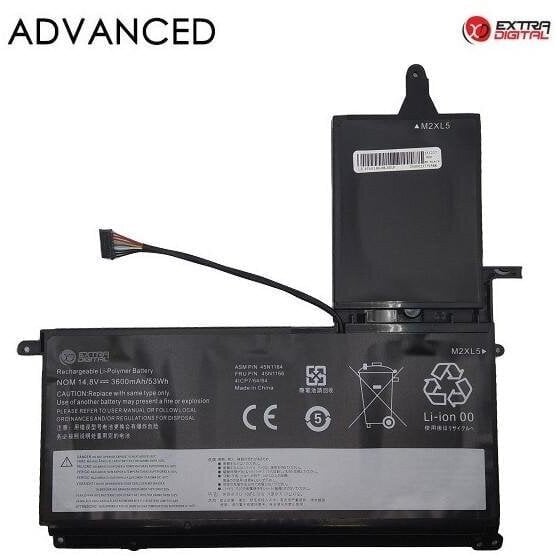 Bateria Extra Digital Nešiojamo kompiuterio baterija LENOVO 45N1166, 3600mAh, Extra Digital Advanced