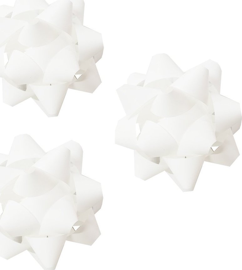 Fastima Zestaw Biała KOKARDA do prezentów 9cm B021