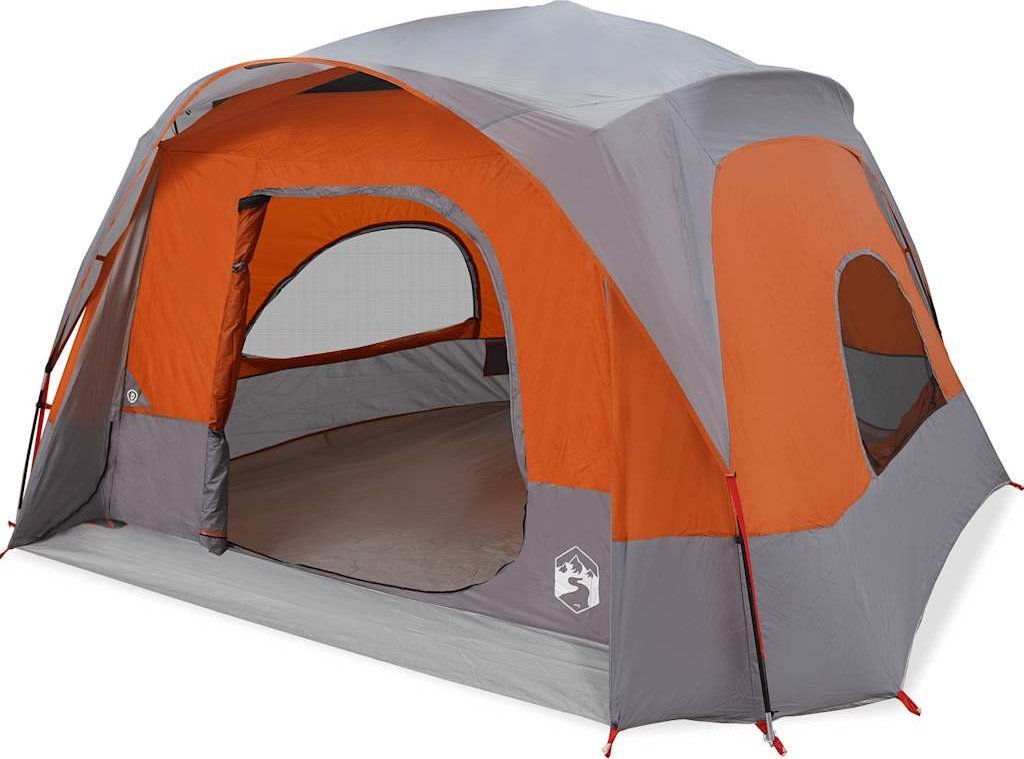 Namiot rodzinny, 6-os., szaro-pomarańczowy, wodoszczelny