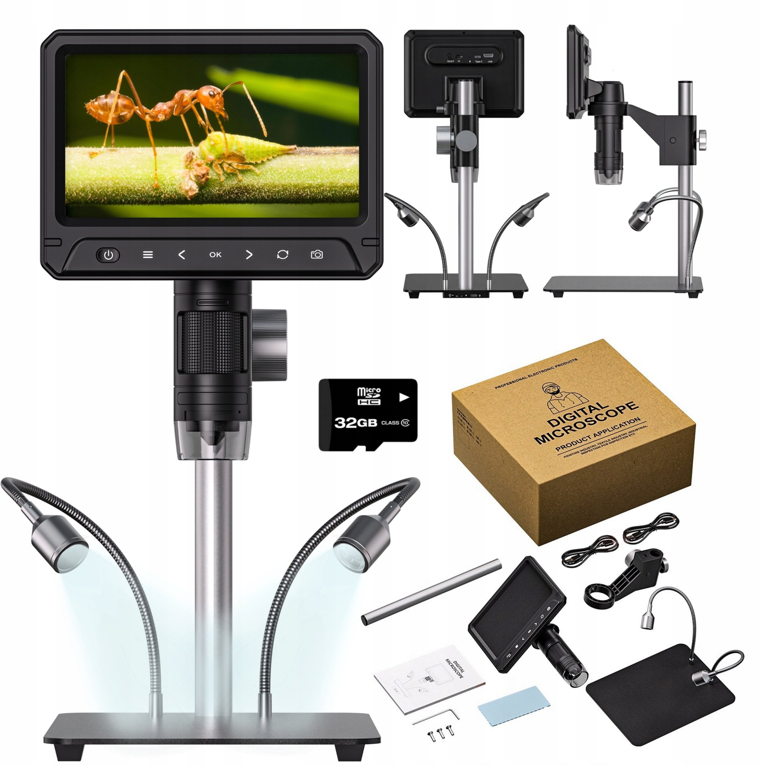 MIKROSKOP EKRAN 7" 1200x 12MP LCD WINDOWS MacOS PC