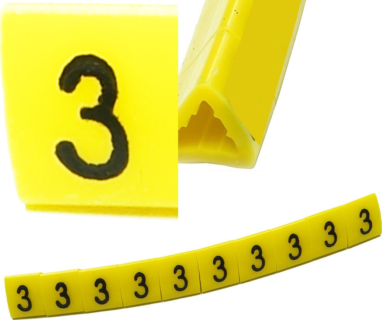 Ergom Oznacznik przewodów OZ-1 3 żółte 100szt