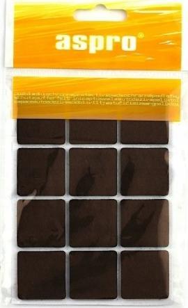 Midas Podkładki filcowe samoprzylepne brązowe 2,8x2,8 cm 12 szt.