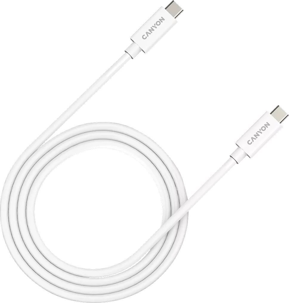 Kabel USB Canyon USB-C - USB-C 1 m Biały (RBLPOD00002)