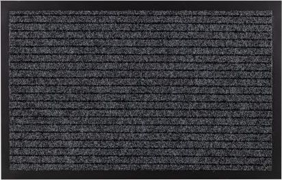 Dywany Łuszczów Wycieraczka DURA 2868 antypoślizgowa, zewnętrzna, wewnętrzna, na gumie - antracyt, 40x60 cm