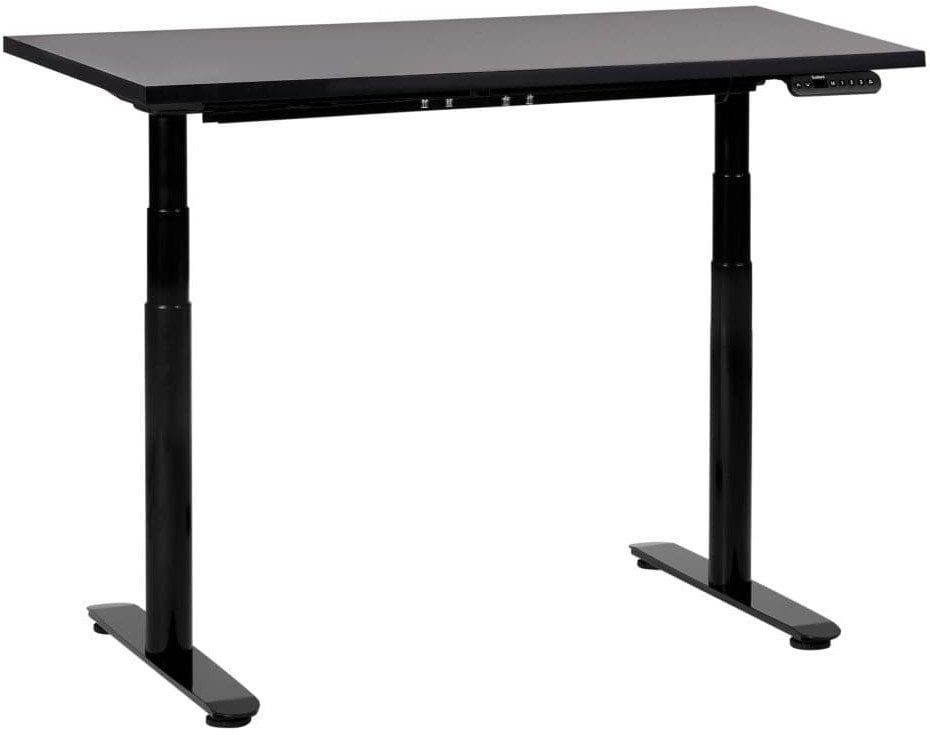 Biurko Beliani Biurko regulowane elektrycznie 120 x 72 cm czarne DESTINAS