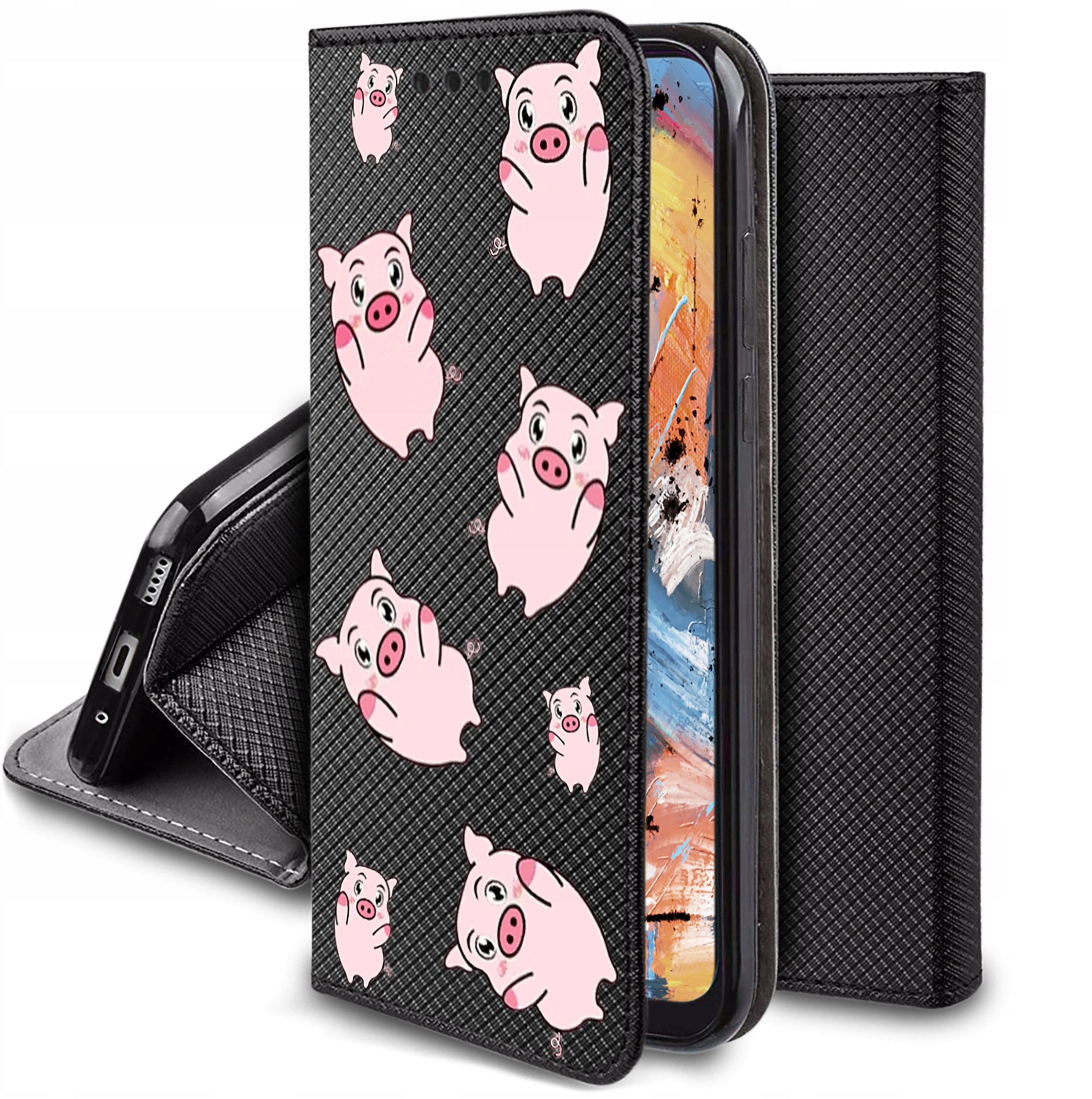 Etui do Xiaomi 14 MAGNET WZORY CASE PORTFEL + SZKŁO OCHRONNE 9H