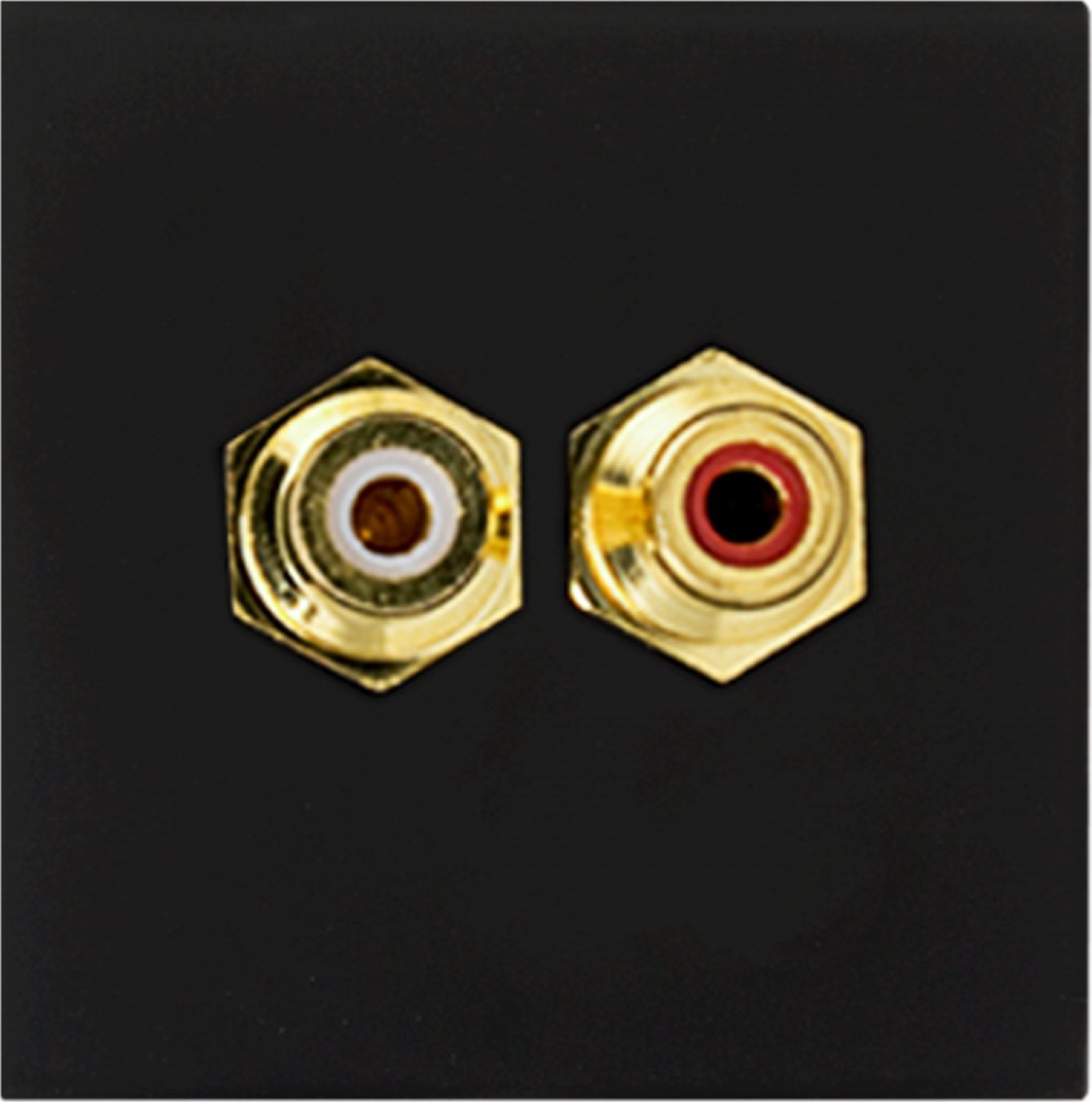 Audac AUDAC CP45RCA/B Connection plate RCA 45 x 45 mm Black version