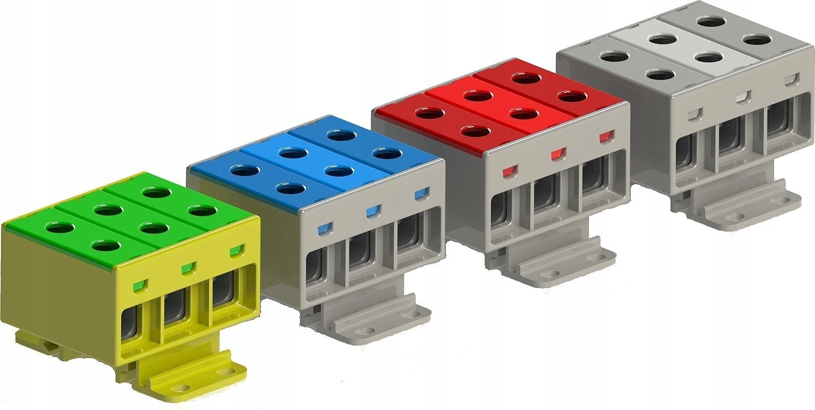 Incobex Złączka szynowa 3-torowa 50mm2 szara ZGX 3x50 żółto-zielona wer2 ENE-00209