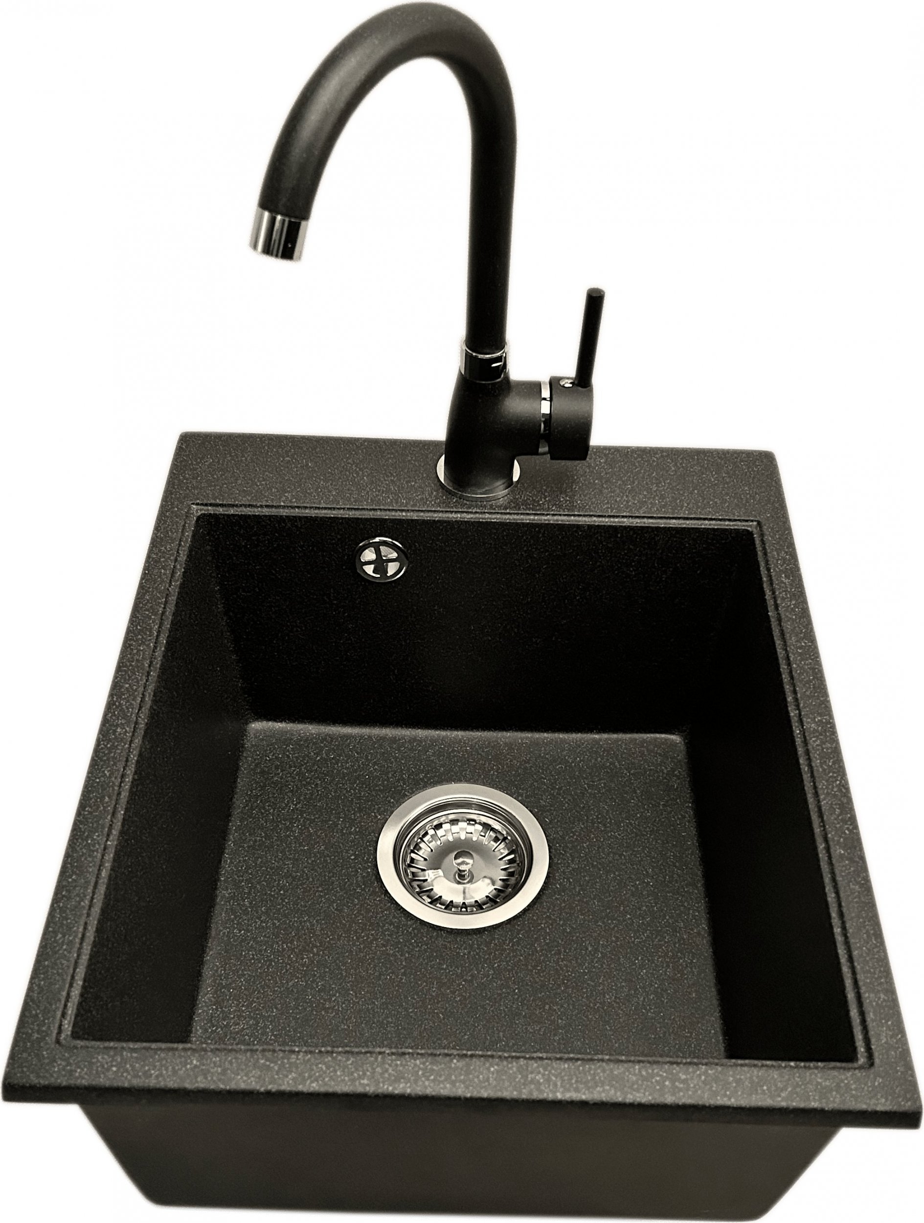 Zlewozmywak PREHNIT Zlewozmywak jednokomorowy COBALT grafit + bateria NOON