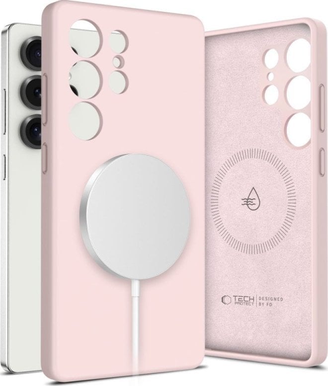 TECH-PROTECT LIQUID SILICONE MAGSAFE GALAXY S25 ULTRA PINK PEARL