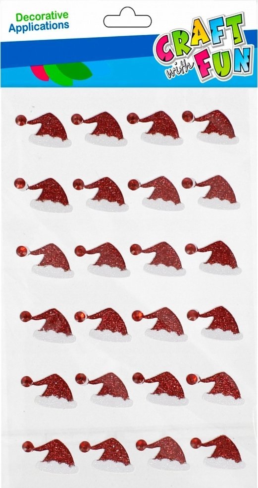 Craft with Fun OZDOBA BN NAKLEJKI CZAPECZKI 24SZT CF PBH 12/288