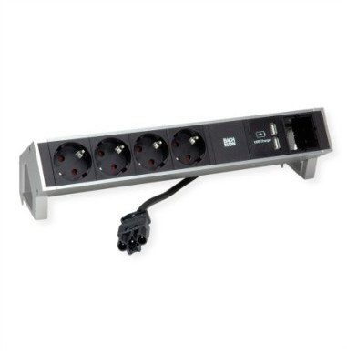 BACHMANN DESK2 4x styk uziemiający 1x ładowarka USB, aluminium