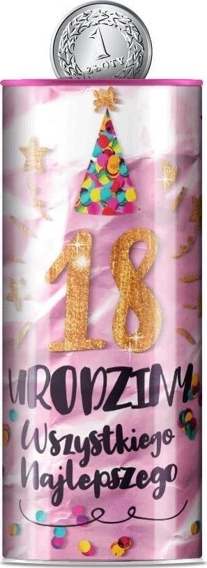 KUKARTKA Skarbonka puszka Urodziny 18