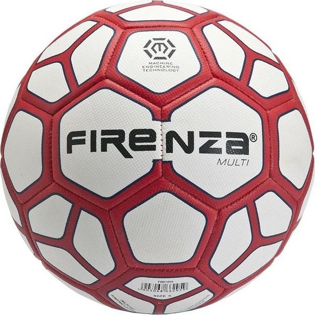 Firenza Piłka nożna Multi, biało-czerwona r. 5
