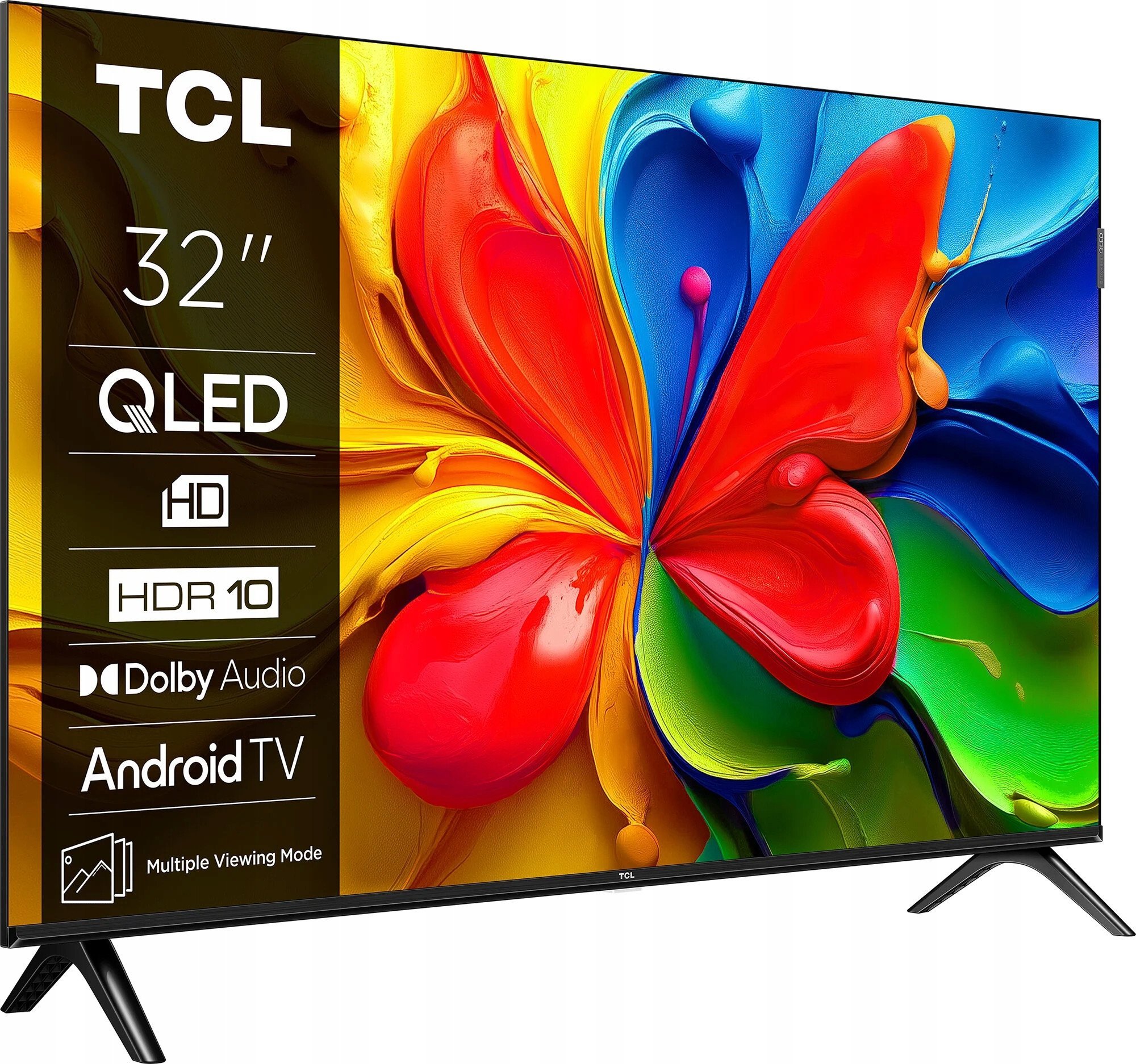 Telewizor TCL HD QLED TV | 32S4K | 32 | Smart TV | Google TV | HD | Black