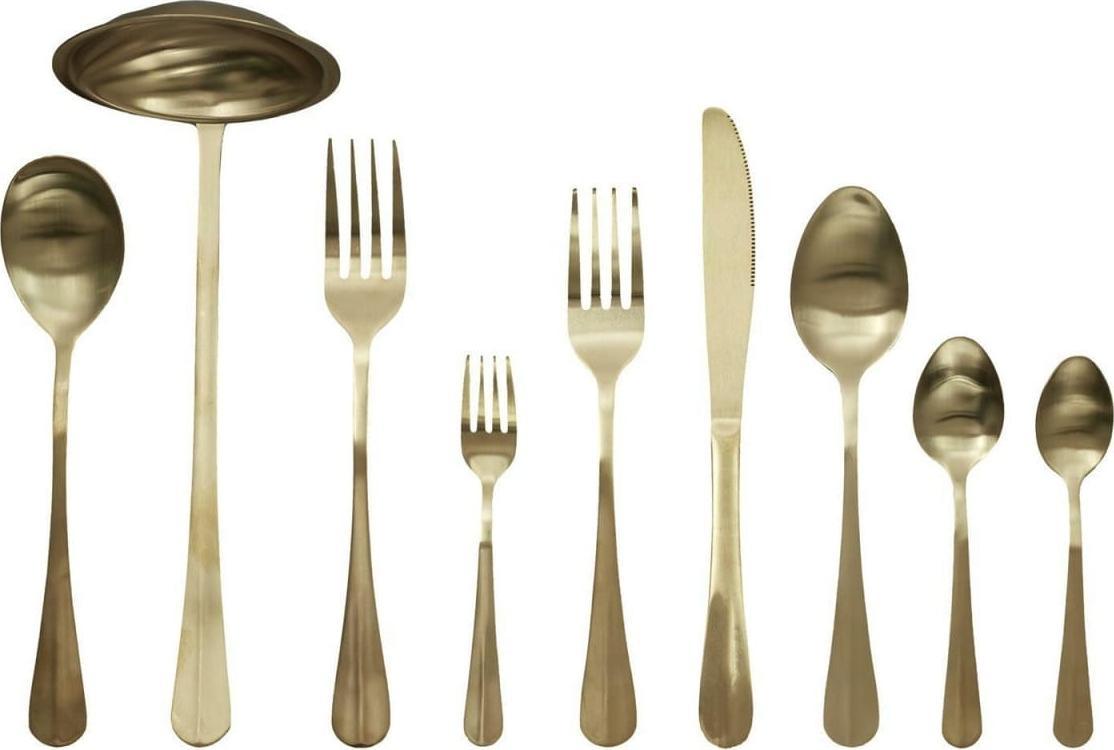 Intesi Zestaw sztućców obiadowy złoty 39 el.