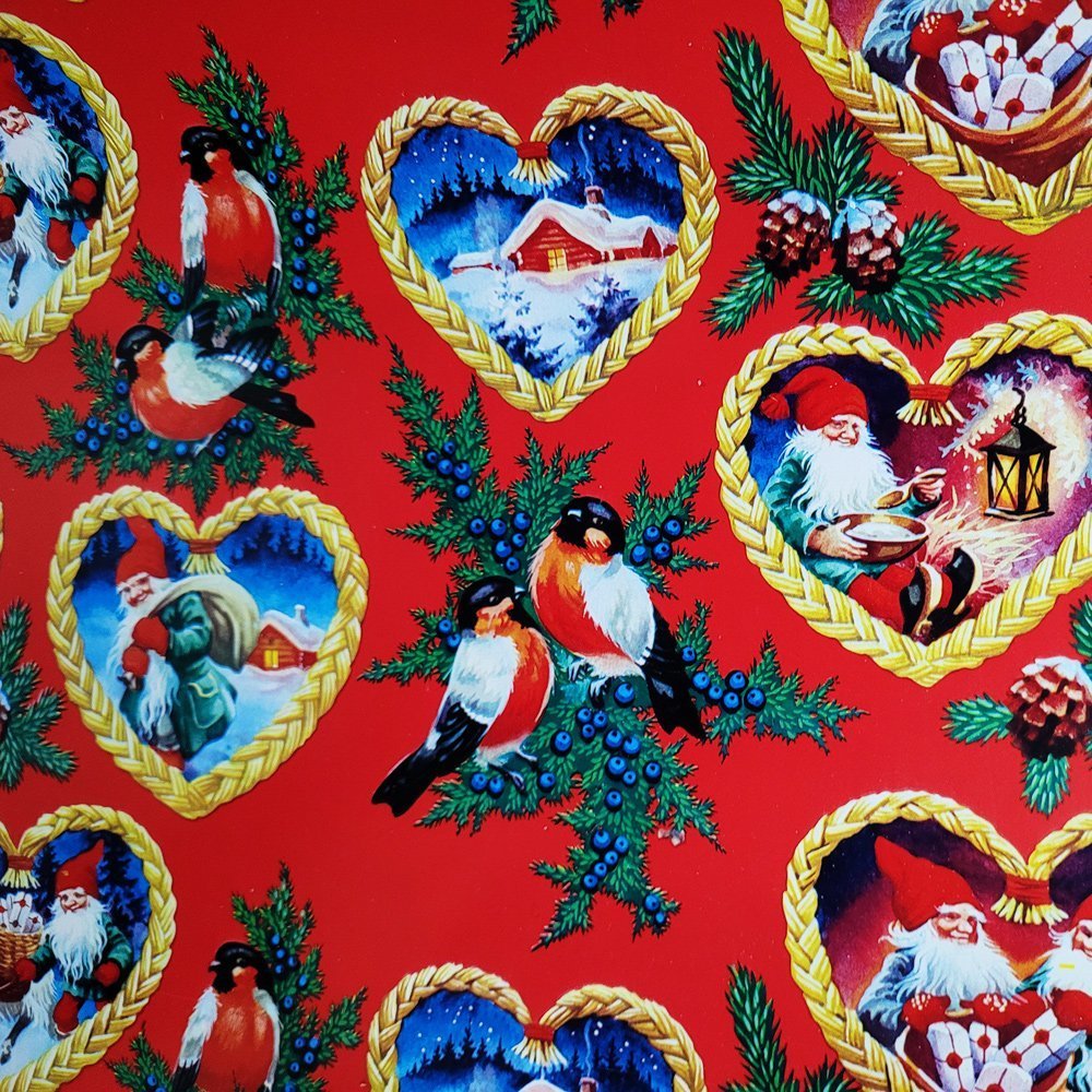 Papier świąteczny czerwony do prezentów 70cmx2m 94m70