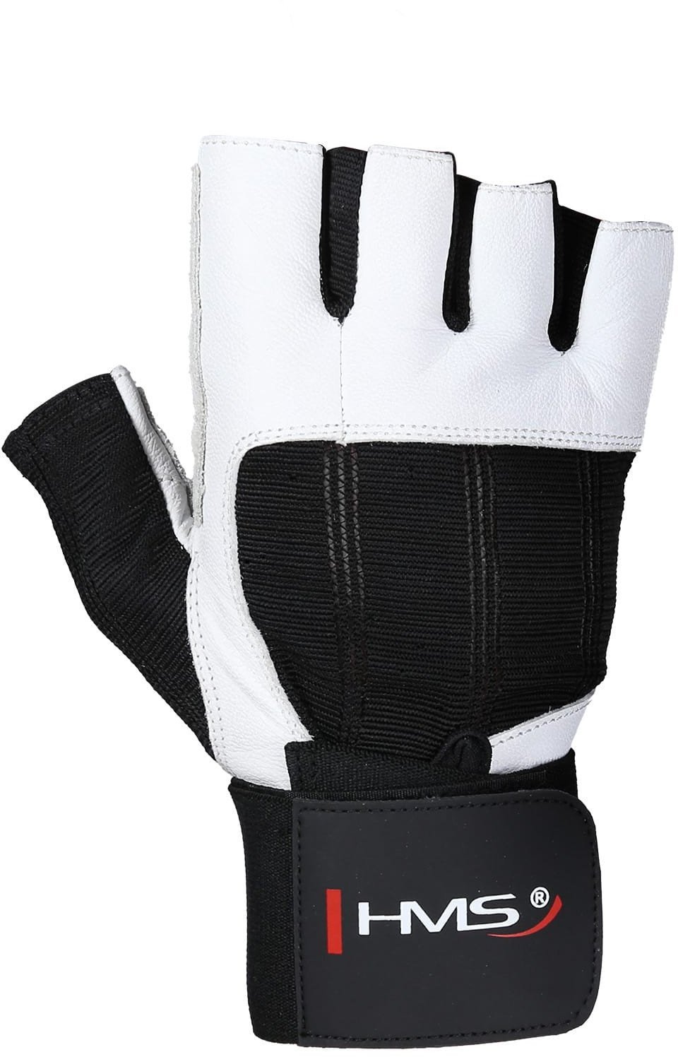 RST04 WHITE-BLACK ROZM. M RĘKAWICE NA SIŁOWNIĘ HMS