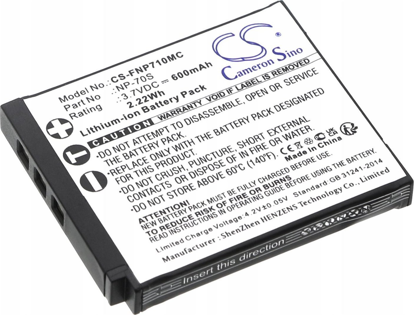 Akumulator Kf Akumulator Bateria typ NP-70S NP70S do Fuji Fujifilm Instax Mini 99 Mini99 / CS-FNP710MC