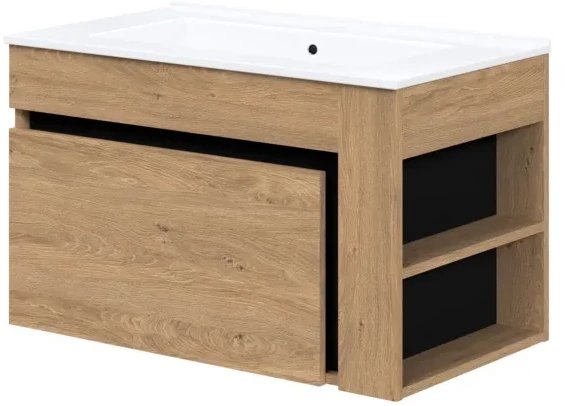 Szafka pod umywalkę DUESA 1S 80cm dąb złoty HALMAR