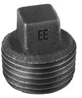 Korek bez obrzeża czarny DN32 1 1/4