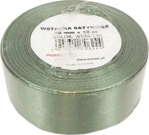 Wstążka satynowa khaki 38mm x 32m