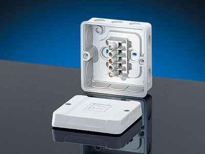 Hensel Puszka odgałęźna z zaciskami 88x47x88 5x2,5qmm IP55 DE9325Z