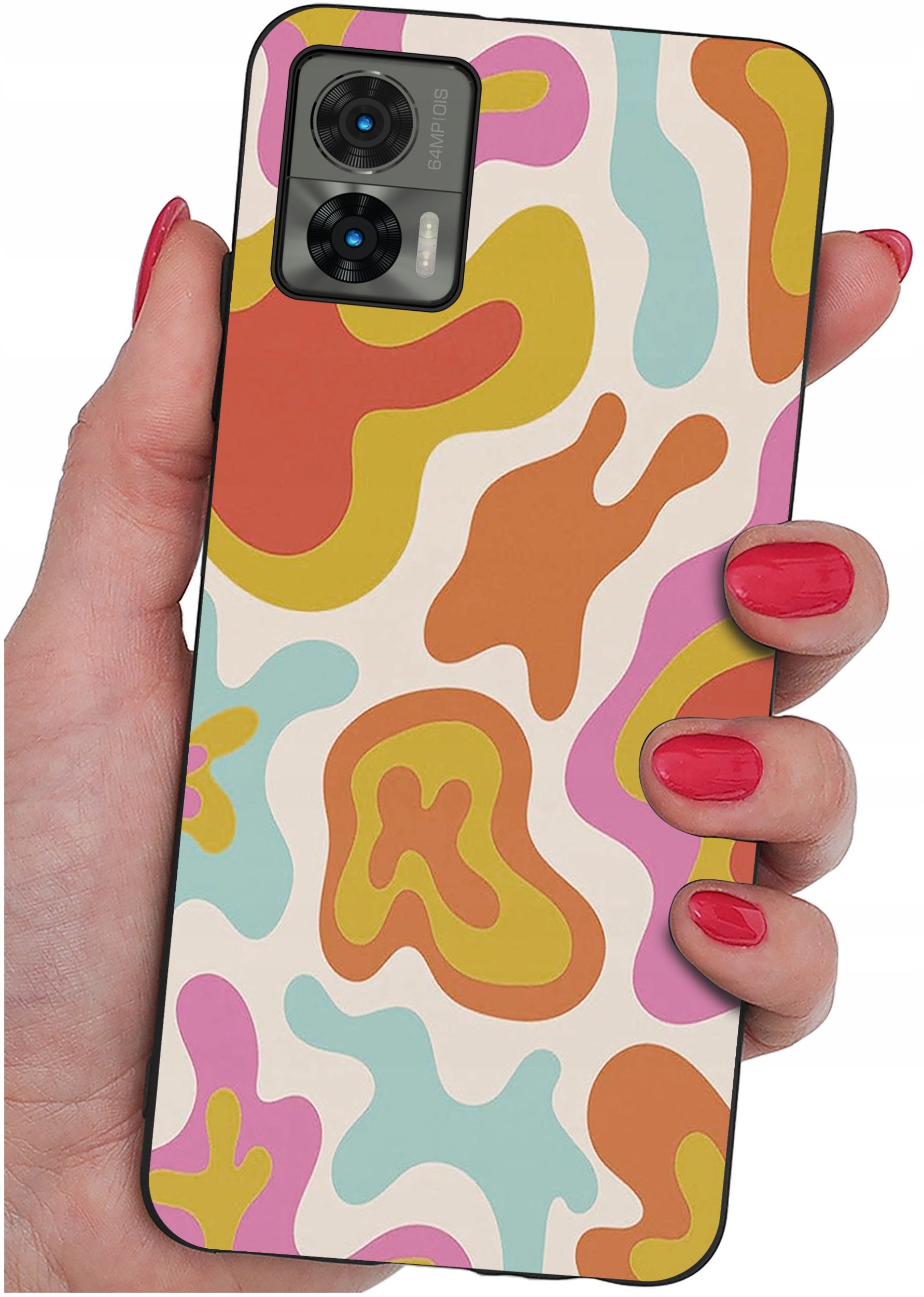 Etui do Motorola Moto Edge 30 Neo WZORY |SILIKONOWE MATT CASE + SZKŁO 9H