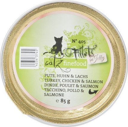 Catz Finefood Filety N.405 Indyk/Kurczak/Łosoś tacka 85g