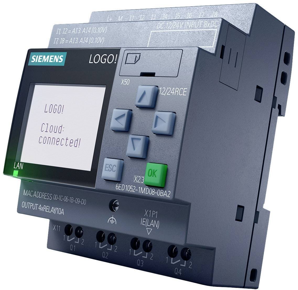 Siemens 6ED1052-1HB08-0BA2 moduł sterujący PLC 24 V/DC, 24 V/AC