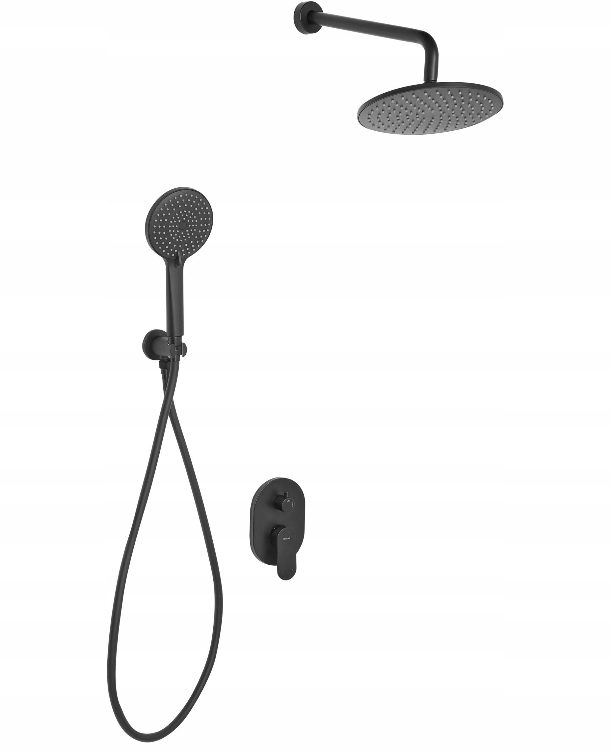 Zestaw prysznicowy podtynkowy z deszczownicą TINGUIRIRICA Czarny