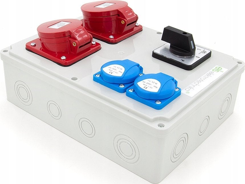 ELS Elektrotechnika Rozdzielnica budowlana 16A/5P + 32A/5P + 2*GS 230V + wyłącznik L-0-P, N211LP