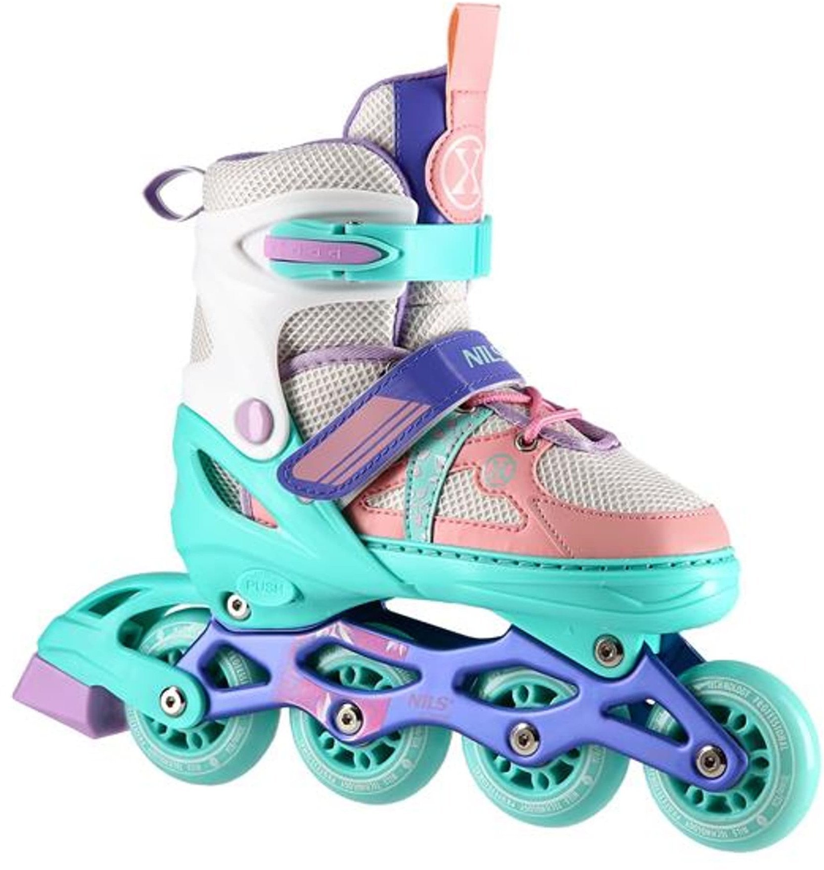 Rolki Nils Extreme NJ1828A rekreacyjne regulowane miętowe r. 31-34