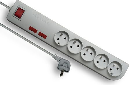 Listwa zasilająca Elgotech PSF2 przeciwprzepięciowa 5 gniazd 3 m biała (PSF2-503)