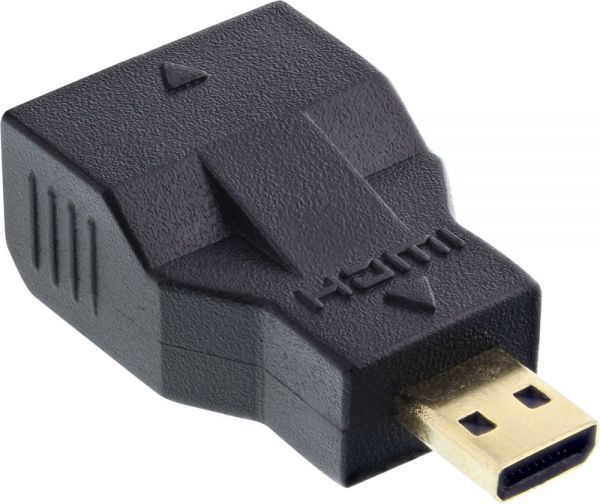 Adapter AV InLine HDMI Micro - HDMI Mini czarny (17690C)