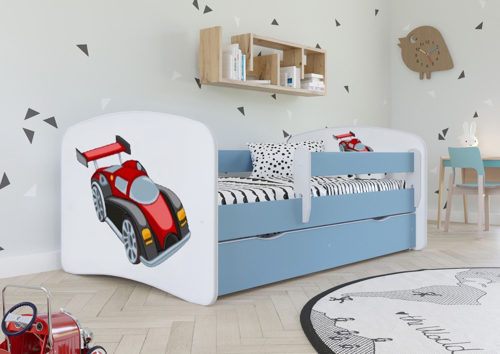 Kocot Kids Łóżko BABY DREAMS auto wyścigowe 160 dziecięce z barierką Kocot Kids