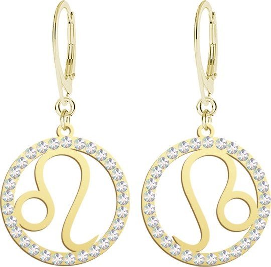 Radziszewska Jewellery Kolczyki Pozłacane Lew Znak Zodiaku