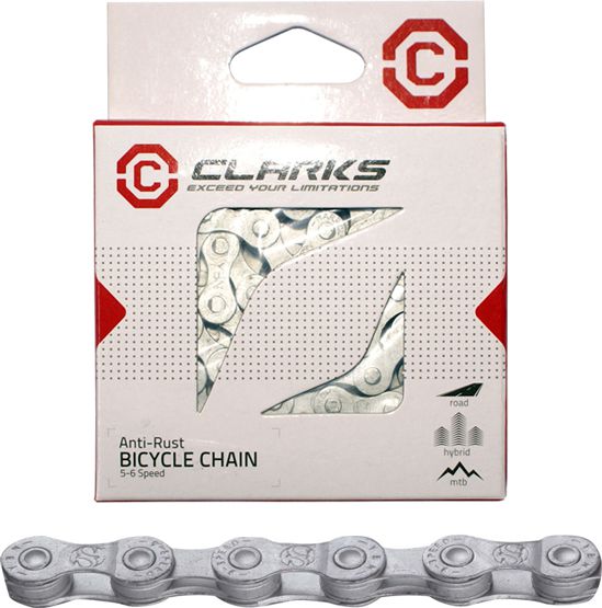 Clarks Łańcuch rowerowy YBN CL20 RB SHIMANO SRAM (5-6 Biegów, 1/2"x3/32", 116ogniw, 7.8mm, spinka do łańcucha) Antykorozyjny